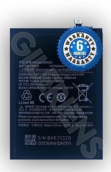 Image of Original BN63 Battery for Redmi Mi 10 /10 Prime Battery 6 Month Warranty****(G310)