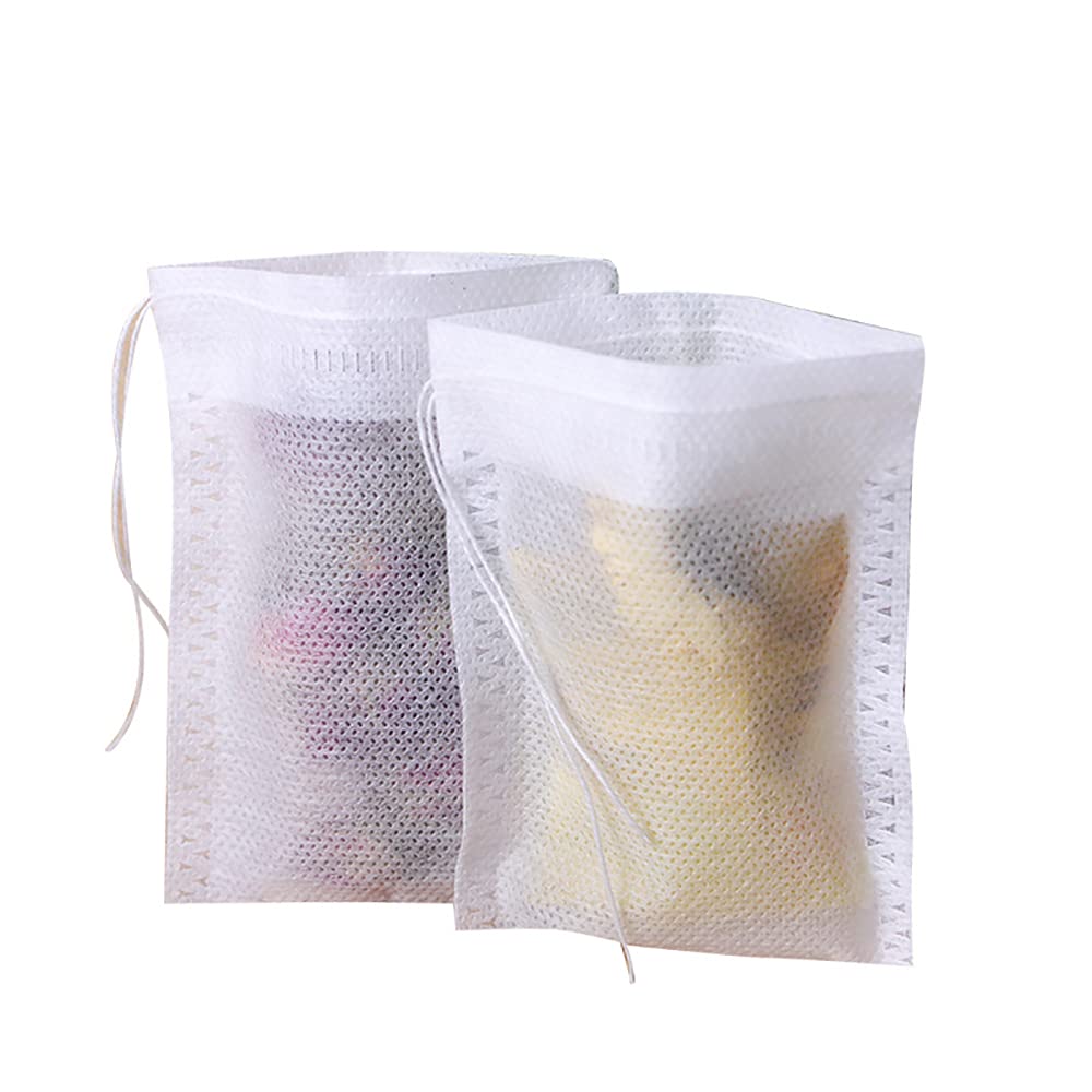 SagaSave Disposable Tea Filter Bags Empty Drawstring Seal Filter Tea Bags for Cooking, Soaking Medicinal Liquor, Tea Coffee Filter, DIY Spices Storage 5×7cm 500PCS