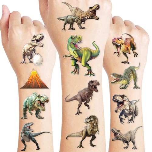 60 PCS 3D T-Rex Dinosaur Temporary Tattoos for Kids
