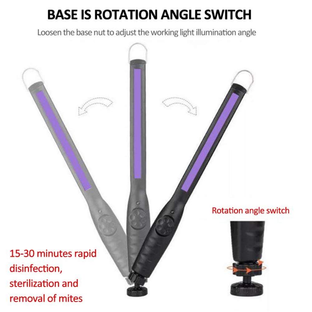 10W Lámpara UV mano, portátiles esterilizador ultravioleta lámparas UVC temporizador de cuarzo artefacto de iluminación para el recorrido del hogar del filtro de aire de carga USB