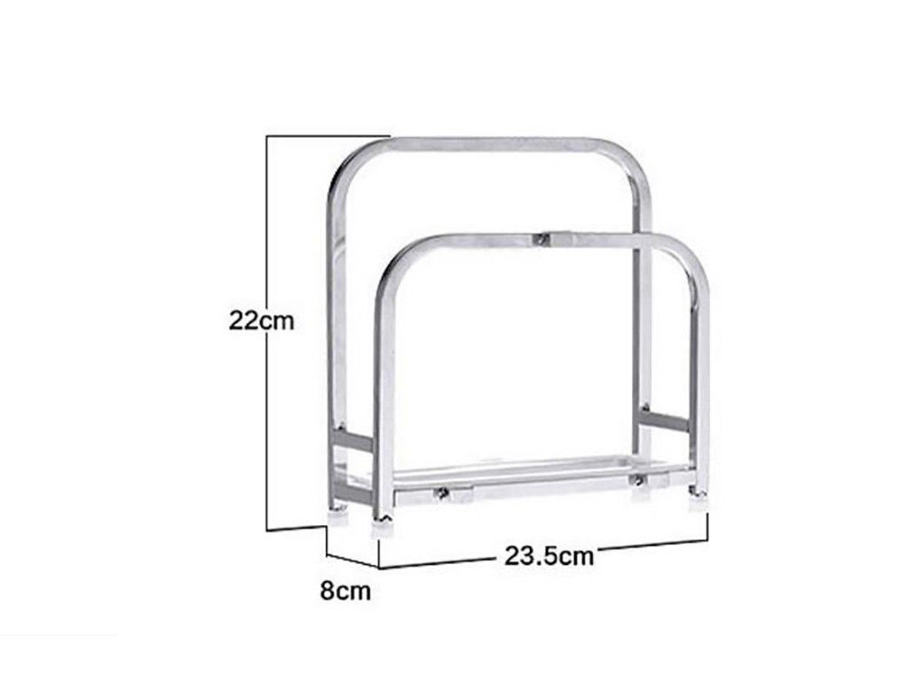 Especieros Estante de Cocina Suelo de Acero Inoxidable Suelo Multicapa Sazonador Estante Estante Estante de Almacenamiento (Tamaño : 50cm)