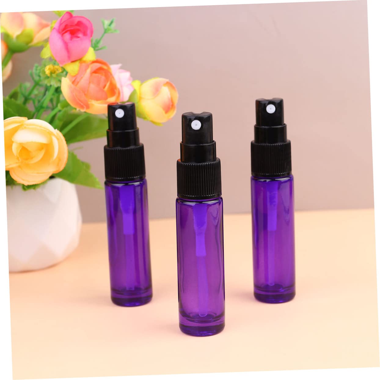 FRCOLOR Flacon Vaporisateur de Parfum Rechargeable 10ml en Verre, Portable, 20 Pièces pour Huiles Essentielles et Colognes, Voyage et Extérieur