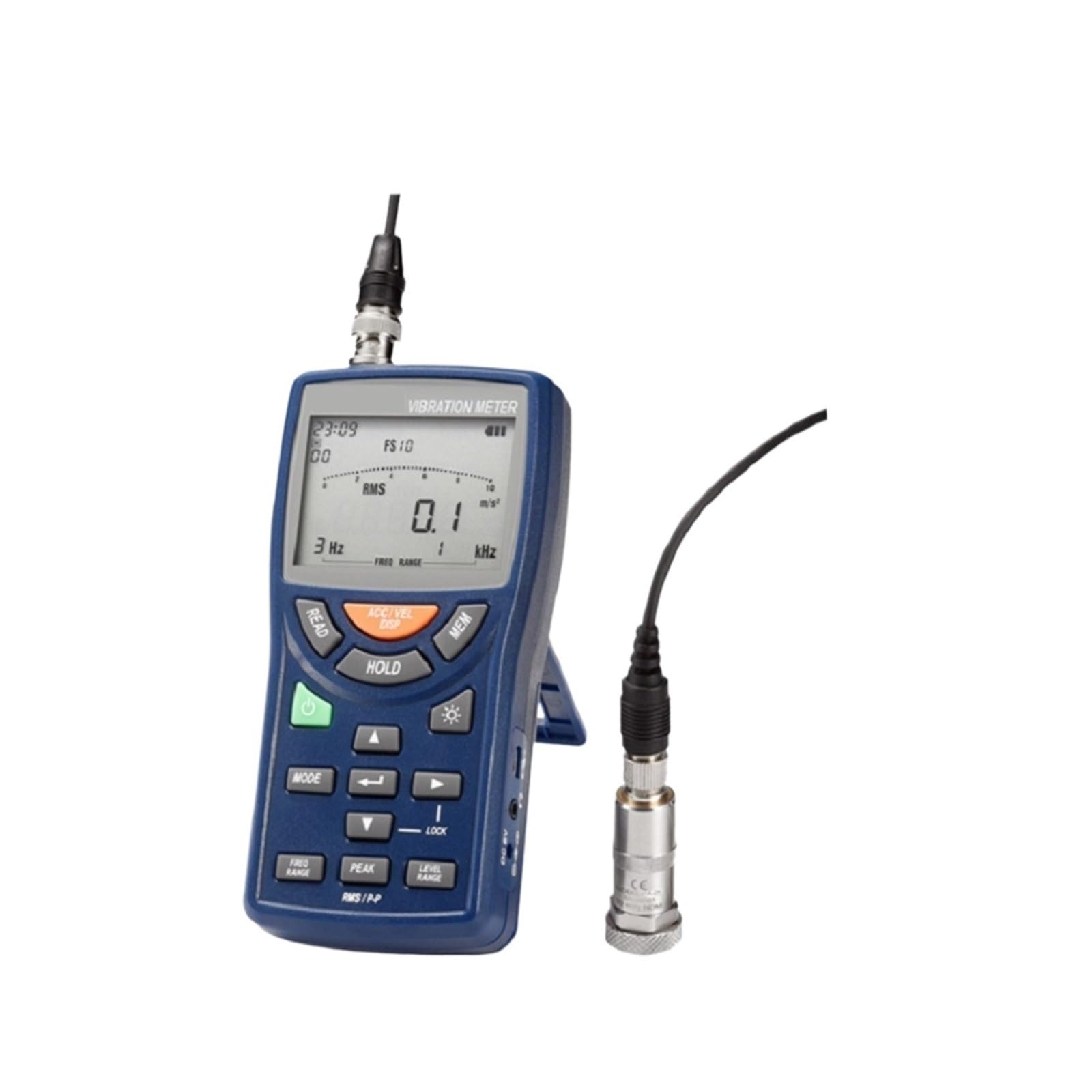 EDEDE Misuratore di Vibrazioni Digitale, Misuratore di Vibrazioni TES-3100 Misuratore di Vibrazioni DC/AC ad Alta precisione for Uso a Lungo Termine