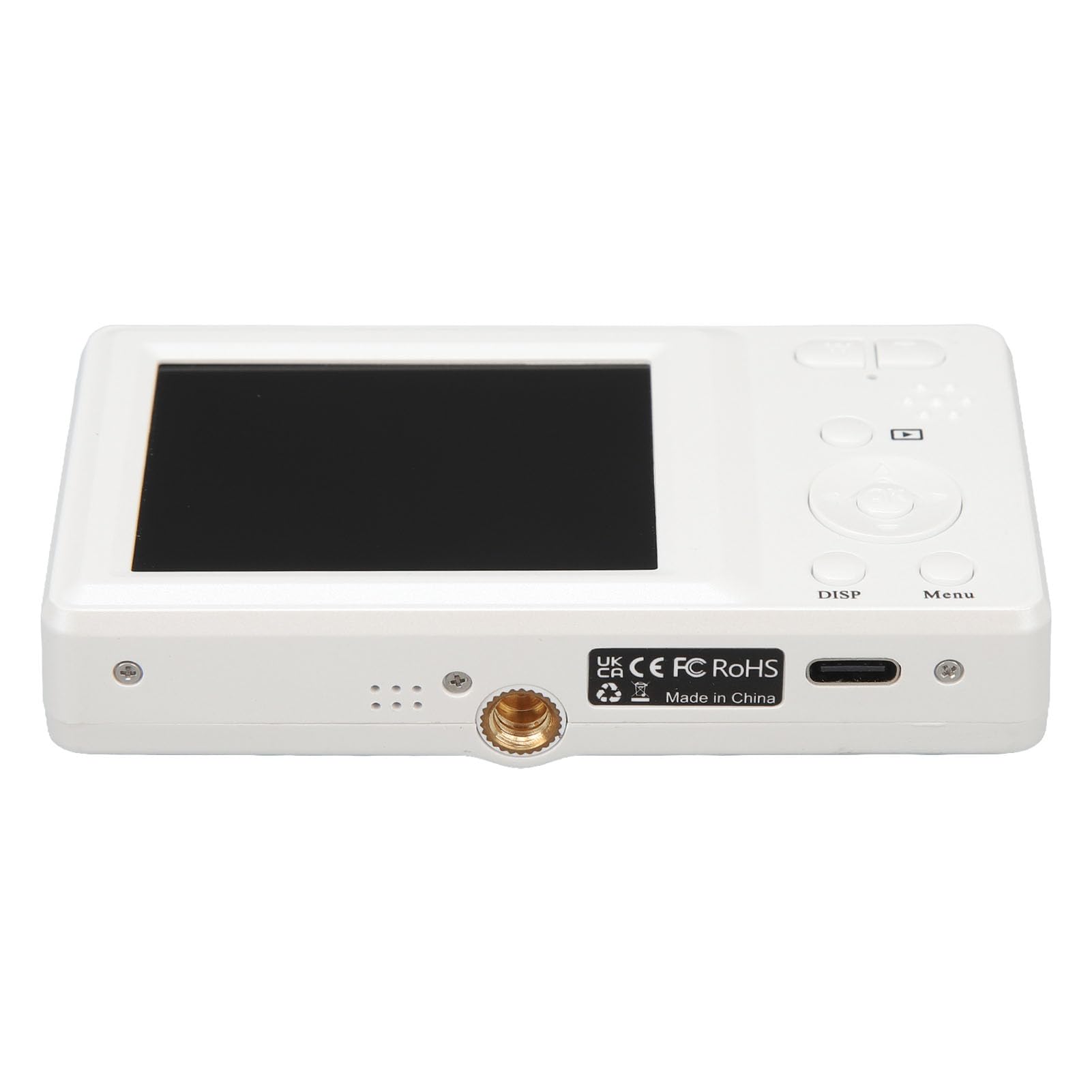 Fotocamera Digitale 4K, Timer di Scatto per Adolescenti, Piccola Fotocamera, Schermo TFT da 2,7 Pollici, Zoom 16X con Cordino per la Fotografia (SILVER)