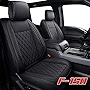 Tomatoman Seat Covers Fits for 2009-2022 Ford F-150 2017-2022 F250 350 450 Supercrew SVT King Ranch Limited Super Duty Pickup Waterproof Car Truck Cushions(Full Set/Black)