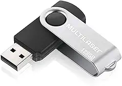 Pen Drive Twist 128GB USB com Leitura até 10MB/s e Gravação até 3MB/s Preto Multi - PD591