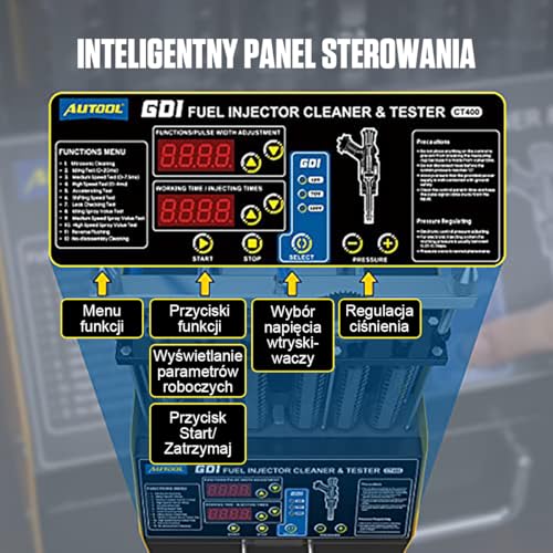 Foto von AUTOOL GDI Auto Ultraschall Injektor Reinigungsmaschine 220V, Benzin Diesel Kraftstoffinjektor Tester mit 6 Zylindern für Verschiedene Kraftstoffinjektoren
