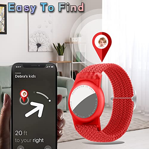 Dingfeiyu Nylon Kids Wristband for Airtag Anti-Lost, Anti-Scratch Bracelet Kids, Airtag Tracking Watch Wrist Strap Child - Image 3