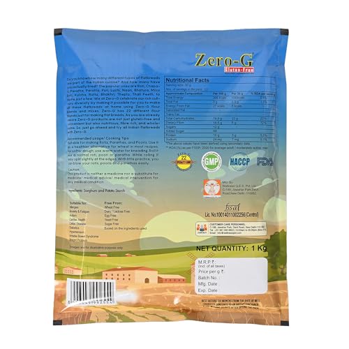 Image of ZERO - G Lite Flour Gluten Free,Sorghum /Jowar Atta Flour Pack Of 1 Kg