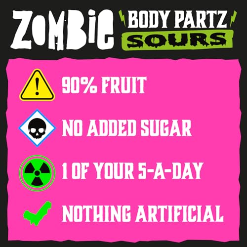 Zombie No Added Sugar Sweets, Variety Pack (12 Bags), 90% Fruit, Vegan, Healthy Snacks for Adults, Kids, Low Calorie, Gluten Free, Halal, Bulk, Jelly, Tub, Vegetarian, Party Bags, Gummy, Multipack - Image 4