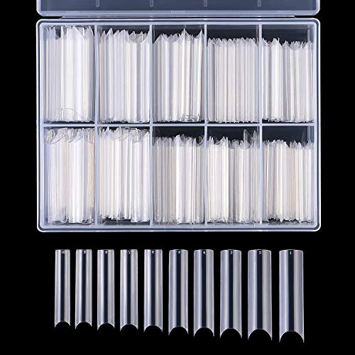 Matte Press on Nails, Acrylic Short False Nails Full Cover Set Artificial Fake Nails Solid Color with Glue Nail File for Women (Extra Long Press on Nails)