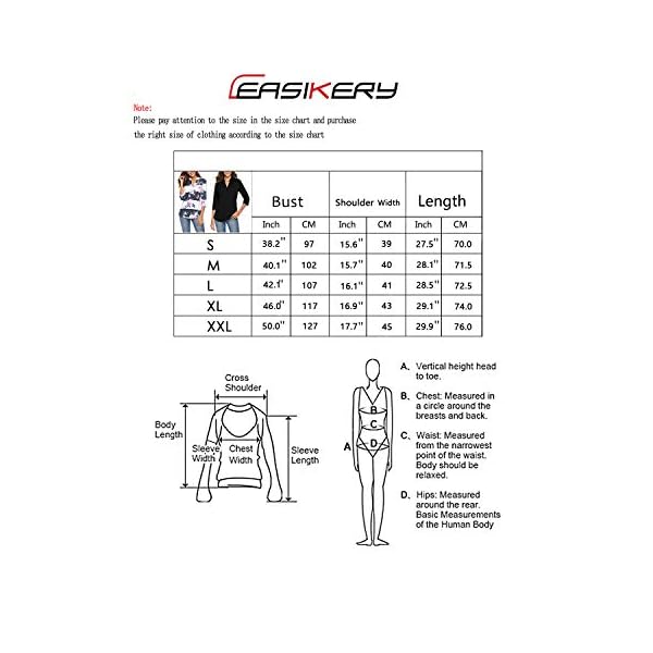 CEASIKERY-Womens-34-Sleeve-V-Neck-Tops-Casual-Tunic-Blouse-Loose-Shirt CEASIKERY Women's 3/4 Sleeve V Neck Tops Casual Tunic Blouse Loose Shirt