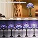 Tiffany Style Table Lamp for Bedroom - Remote Control 8 Inch Stained Glass Lamp with Timer, Stepless Dimmable and Glass Shade Bedside Lamps for Living Room Office, Bulb Included (Blue Baroque)