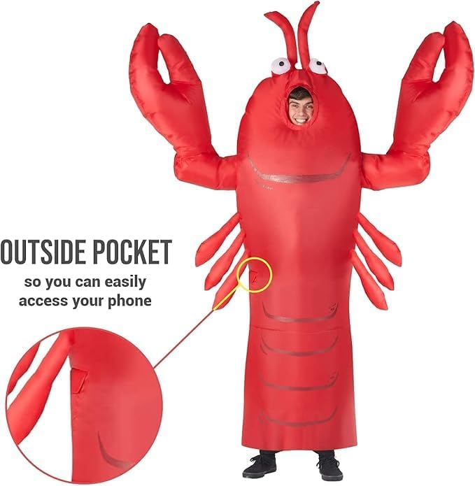 Morph Inflatable Lobster Costume, Inflatable Lobster Costume Adult, Inflatables Costumes Adult, Blow Up Costumes for Adults - Image 3