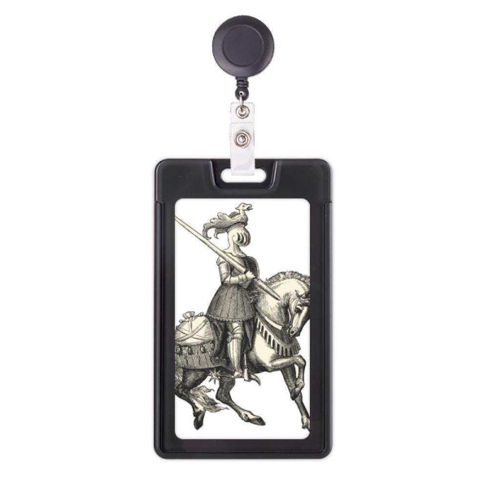 Porte-badge rétractable médiéval avec pochette carte pour pass navigo et bureau - 5