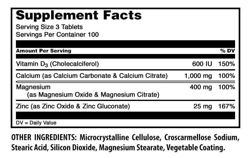 Amazing Nutrition 9315 Calcium Magnesium Supplement