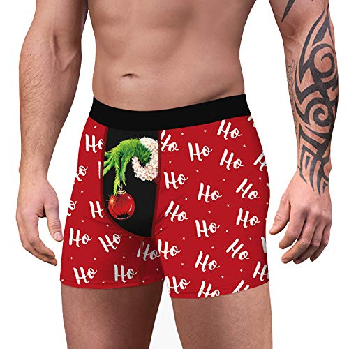 Men's Funny Christmas Underwear Gifts Breathable Boxer Briefs4
