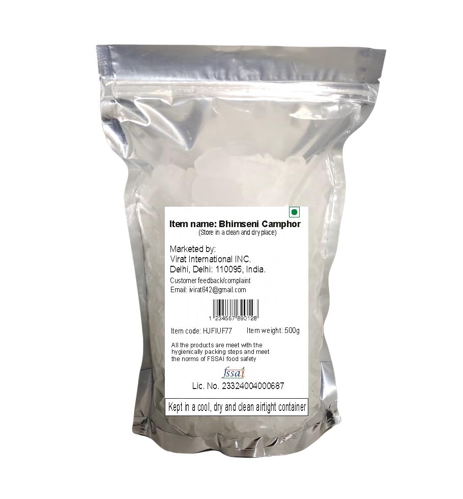 Virat International 100% pure organic Camphor Crystals, for multi uses. Pack of 1kg (B0B5P8ZKLJ) Amazon Price History, Amazon Price Tracker