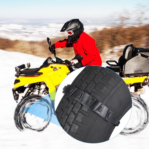 TOPPERFUN 20Pcs Snow Tire Chains, Universal Anti Slip Tire Straps for Motorcycle and Bike, Winter Anti Skid Cables Lock Zip Ties Ice for Increase Wheels Grips Traction