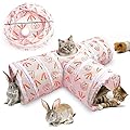 ERKOON Cat Toy rabbit Tunnel, 3-Way Carrot Tunnel Tube Pet Rabbit Toy Game, Colorful Collapsible Maze Tunnel, Suitable for small animals hamster, guinea pig, puppies, guinea pigs and rabbits