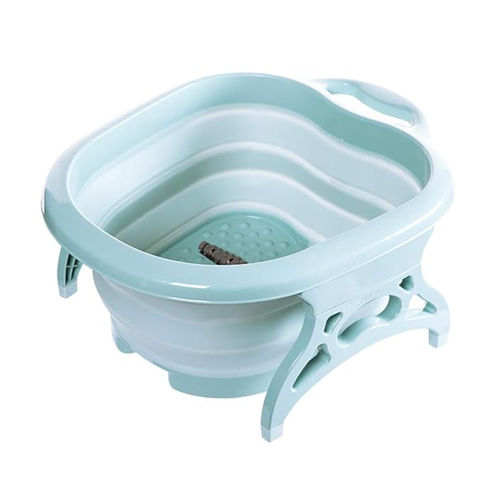 Buy Collapsible Foot Spa Soaking Bath Basin With Massage Roller