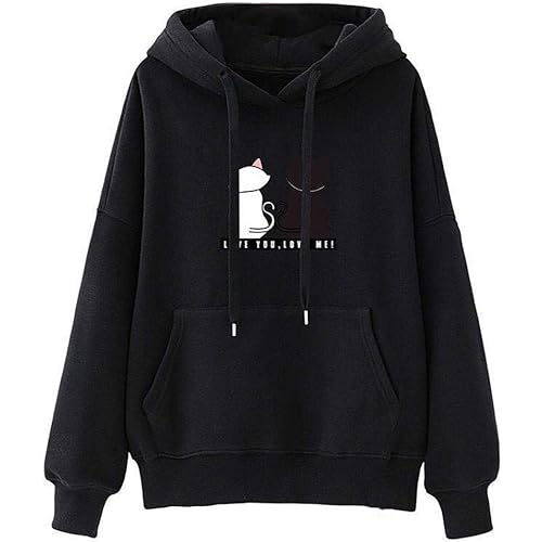 Women Casual Loose Color Block Long Sleeve Dinosaur Hoodies Pullover Tops Hooded Sweatshirt
