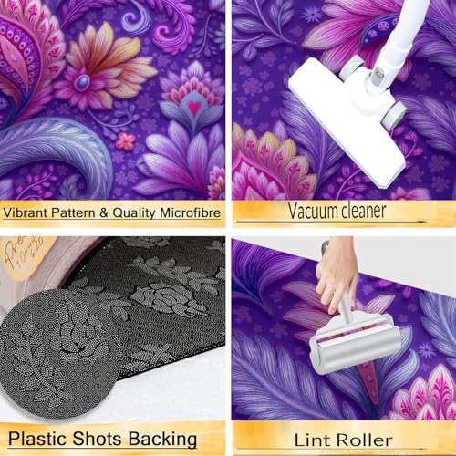 Tapis de cuisine lavables antidérapants confortables violet - 6