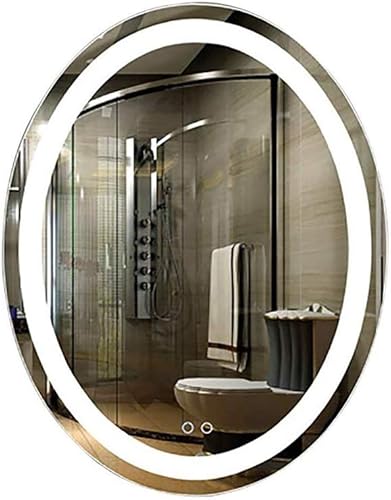 XDSDDS - Espejo redondo para cosméticos luz LED para baño espejo de pared para inodoro espejo de pared