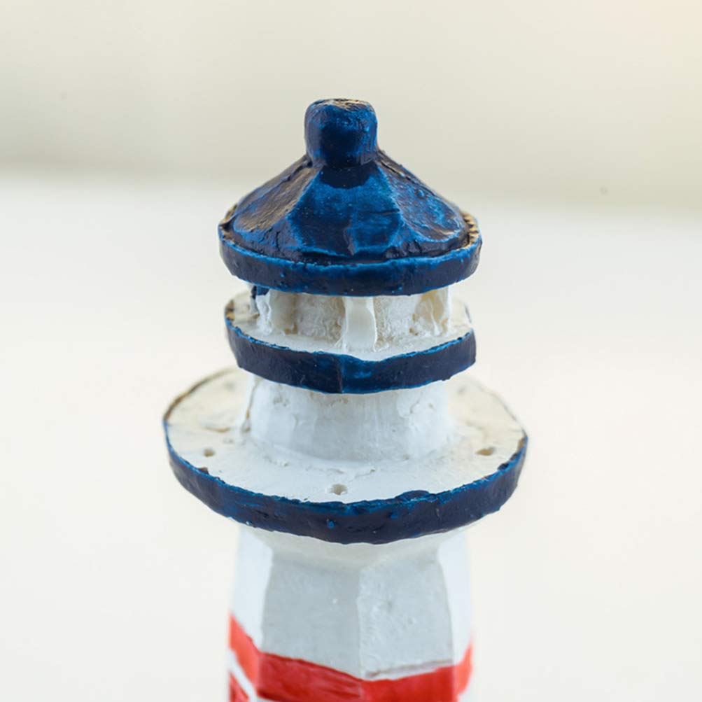balacoo Mini Lighthouse Figurine Decorative Nautical Lighthouse Handmade Beach Table Top Charming Centerpiece Aquarium Ornament(Random Color)