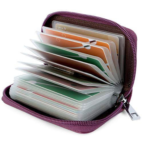 Preisvergleich Produktbild Kreditkartenetui Damen Herren Kartenetui Leder (Lila)
