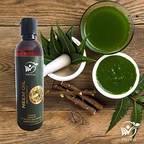 Image of VIRTUAL Pure & Natural Neem Oil For Skin, Face and Hair Care (180 ml)