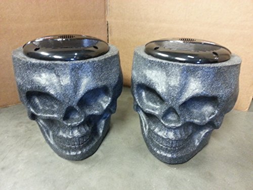 Skull Speakers (Pair) (Black Granite)