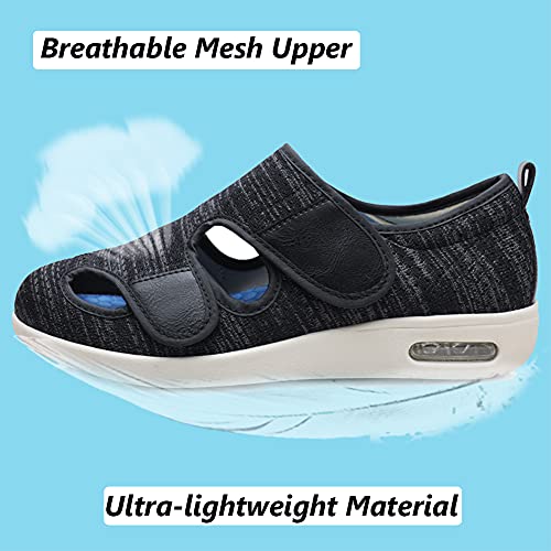 W&LESVAGO Diabetic Shoes for Women, Air Cushion Lightweight Comfy Sandals Walking Shoes for Elderly Swollen Feet Indoor/Outdoor2
