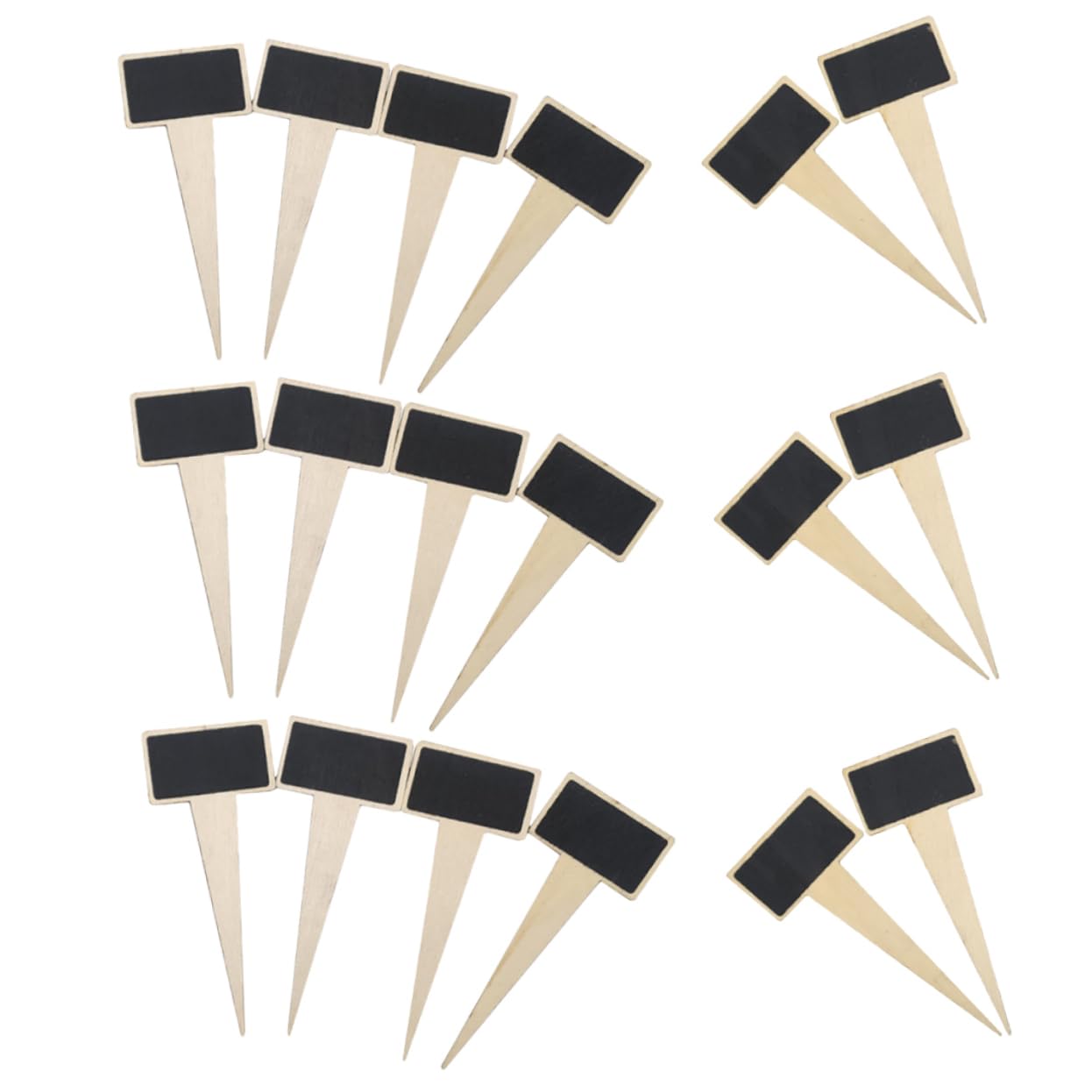 Yardenfun 18pcs Decorative Mini Chalkboard Signs Wooden Message Board Tags for Garden Plant Labels Weddings and Events Easy to Erase with Damp Cloth Lightweight and Durable