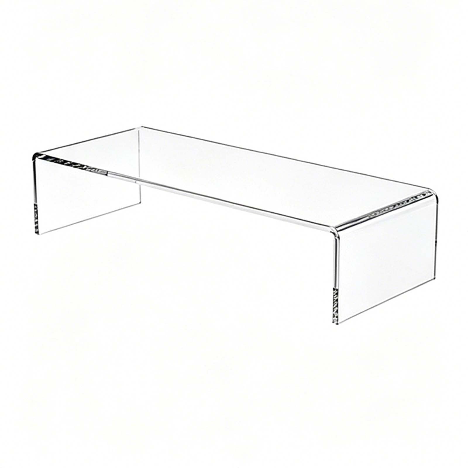 WOFDALY 8mm Thick Clear Acrylic U Shaped Organizer Rack Countertop Display Shelf for Desktop Storage Home Office Retail and Commercial Use,50cm*20cm*25cm