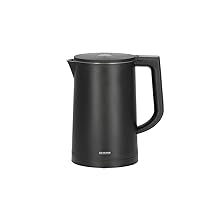 Severin WK 3484 Bollitore Elettrico Cool-Touch, 1.7L, 2200W, Regolazione Temperatura con LED, Spegnimento Automatico, Funzione Keep-Warm, Nero, Acciaio Inox