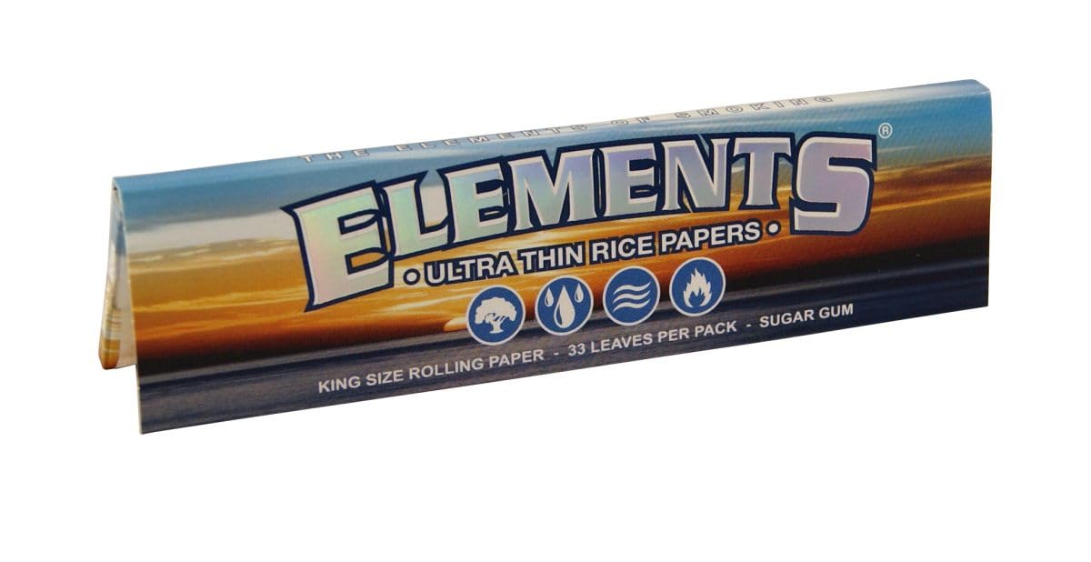 ELEMENTS Ultra Thin King Size Slim 250x Papers à 32 Blatt = 5 Box