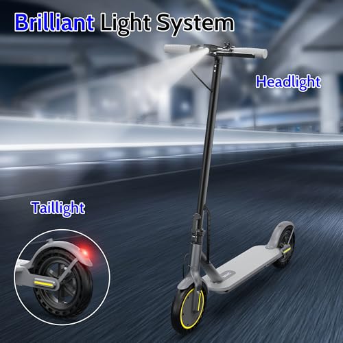Image of NAVIC Electric Scooter - 8 inch Tires, 350W Peak Motor, Max Speed Up to 19MPH, 22 Miles Long-Range, Portable Foldable Commuting Scooter for Adults with Double Braking, Smart APP