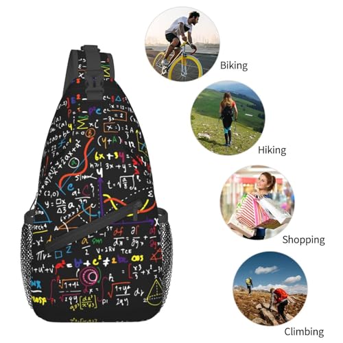 Mochila cruzada con estampado de fórmulas matemáticas miniatura 6