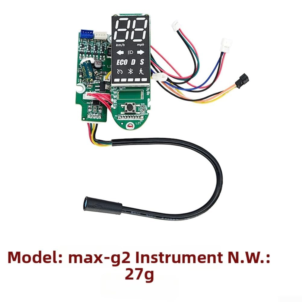 DAZZLEEX Scooter elettrico Display LED Cruscotto PCB Control Board con Schermo Luminoso Pannello in Alluminio per Ninebot Max G2 Kickscooter