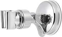 Vista 1 de uxcell Soporte de cabezal de ducha ajustable con ventosa para montaje en pared, soporte de ducha de mano, 4.134 in, tono plateado