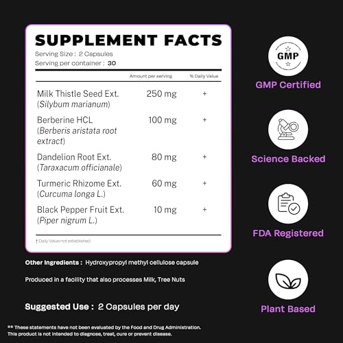Image of Milk Thistle ++ 120 Capsules | Elite Formula | Daily Wellness Support | Veg Capsules | Gluten-Free | Additive-Free | Plant-Based| 500 mg actives per serve