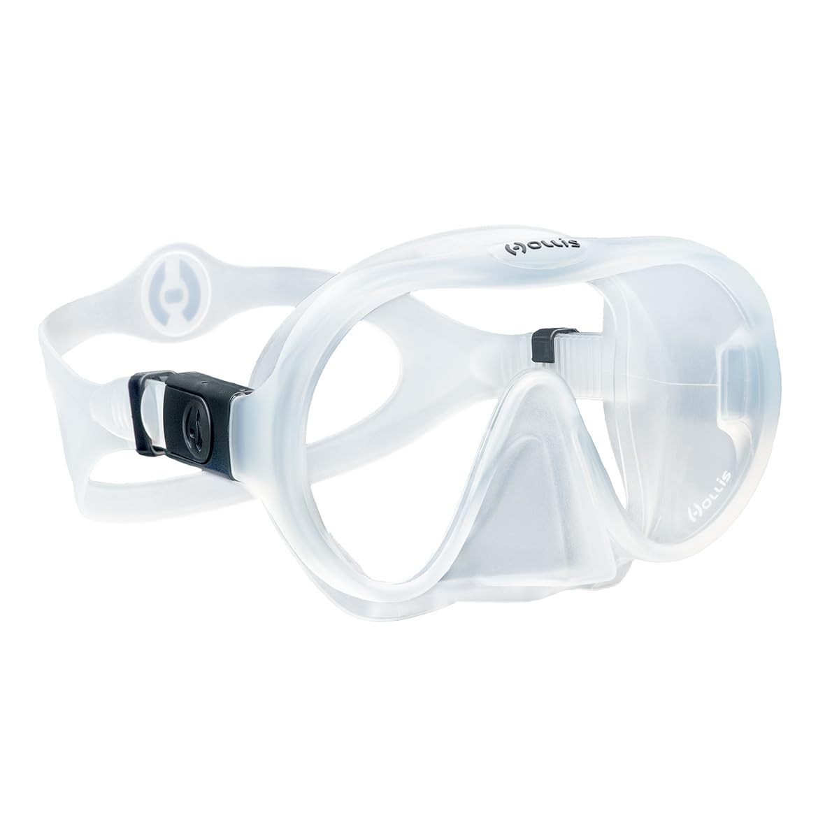 Hollis Máscara M-1 | Ideal para buceo y esnórquel | Cristal ultra transparente | Falda de silicona cómoda sin marco | Amplia gama de visión | Visión sin distorsión | Fantástica visibilidad del color