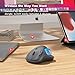 Nulea M501 Wireless Trackball Mouse, Rechargeable Ergonomic, Easy Thumb Control, Precise & Smooth Tracking, 3 Device Connection (Bluetooth or USB Receiver), Compatible for PC, Laptop, Mac, Windows.