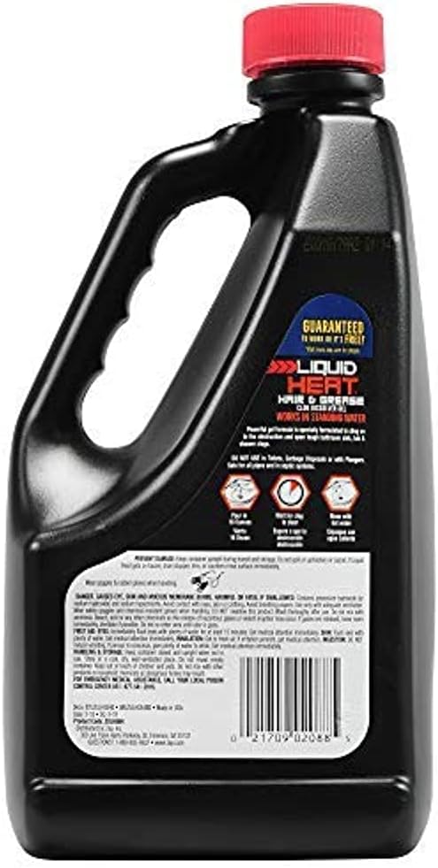 Zep Liquid Heat Hair and Grease Clog Dissolver Gel - 64 oz (Case of 6) ZULHG64 - Professional Strength Formula
