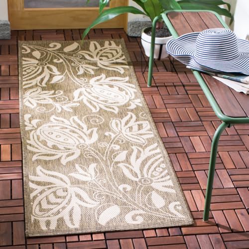 SAFAVIEH Washable Rug Outdoor Courtyard Collection - 2'3" x 10'