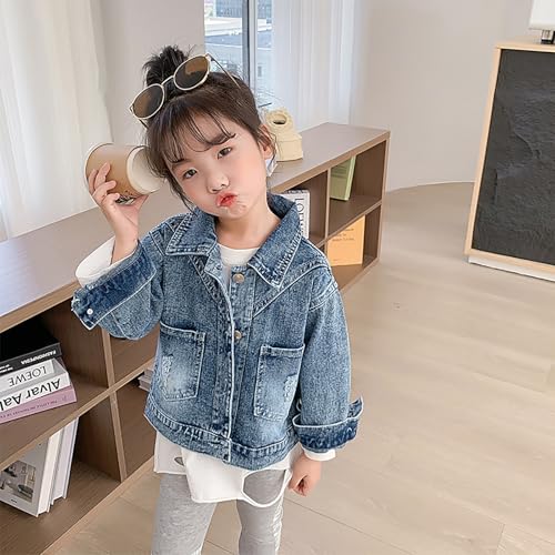 ASHER FASHION girls denim jacket Girls Sequin Outerwear Embroidery Denim Jacket3