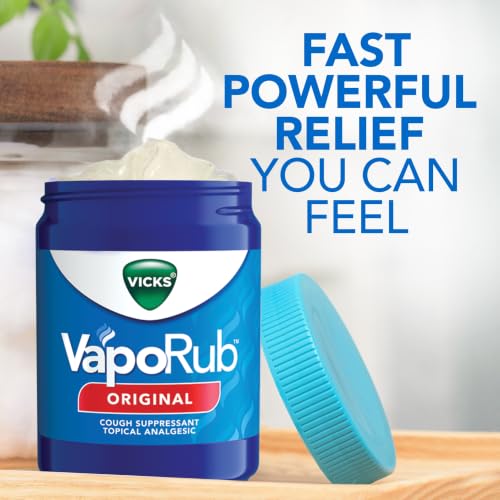 Vicks VapoRub, Original, Cough Suppressant, Topical Chest Rub & Analgesic Ointment, Medicated Vicks Vapors, Relief from Cough Due to Cold, Aches & Pains, 1.76oz - image 6