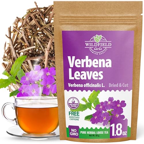 Image of 1.8 oz. Verbena Tea Vervain Herb Dried Cut Leaves Herbal (Verbena Officinalis) - 50g Verbena Dried Cut Leaf Herb Tea