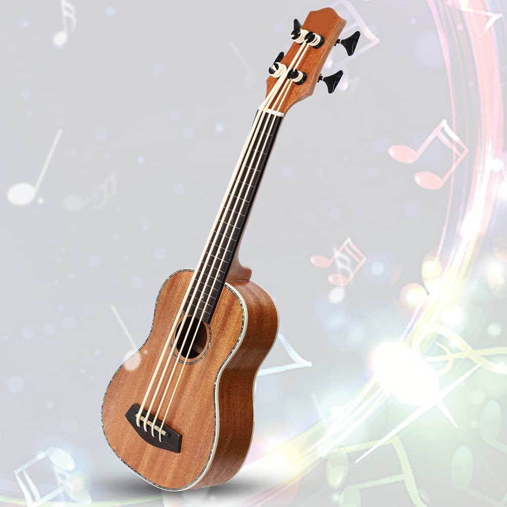 Basso Elettrico Ukulele, Ubass in Mogano da 30 Pollici per Professionisti per Principianti con Chiave per le Scelte di Gig, Bassi Elettrica Ukulele per Principianti e
